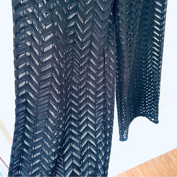 ๐๏ธ NWT Turks & Caicos Crochet Black Beach Cover-Up Pants โ Size M ๐ค๐ - Picture 3 of 12